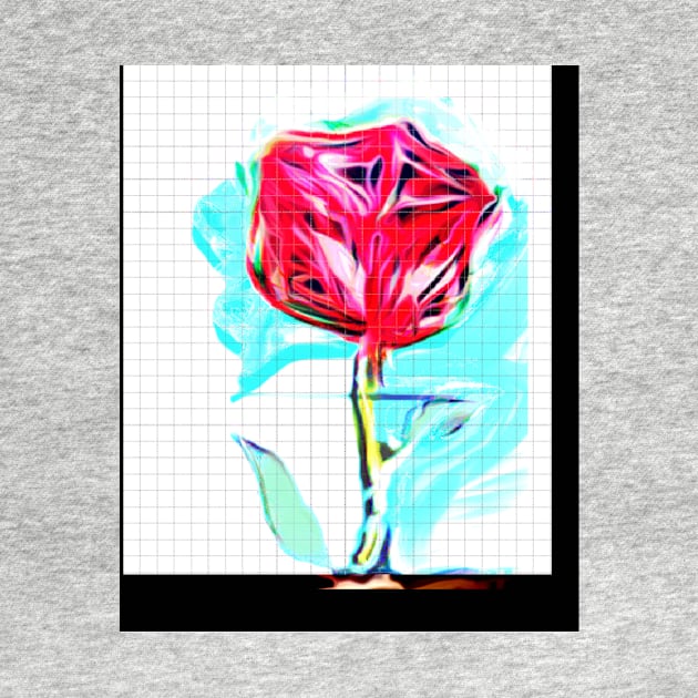 Rose on the Grid Flor by TriForceDesign